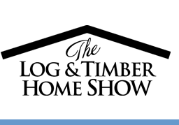 the log and timber home show logo 15 years r