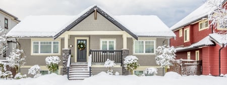 siding on home in winter