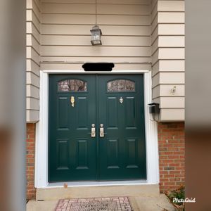 the exterior door of a home