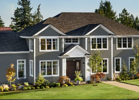 Grey home with Ascend composite siding